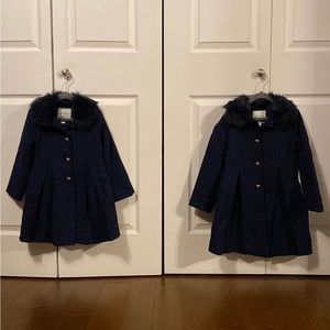 Janie and Jack Matching Sister Big and Little Peacoats